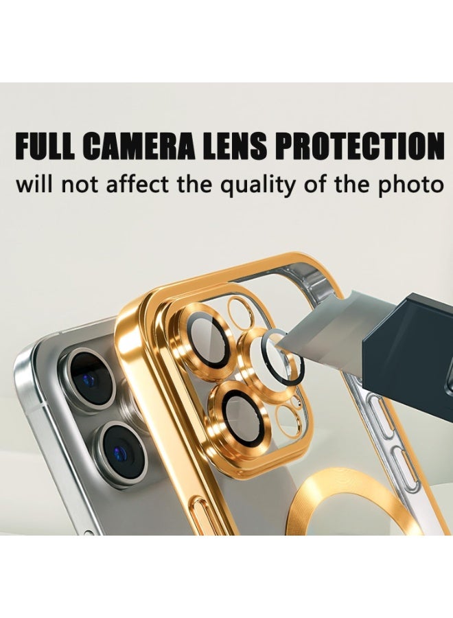 Magnetic Case for iPhone 16 Pro Max Case Clear Compatible with MagSafe Built-in Camera Lens Protector Soft Slim Shockproof Phone Case Cover for iPhone 16 Pro Max  - Image 2