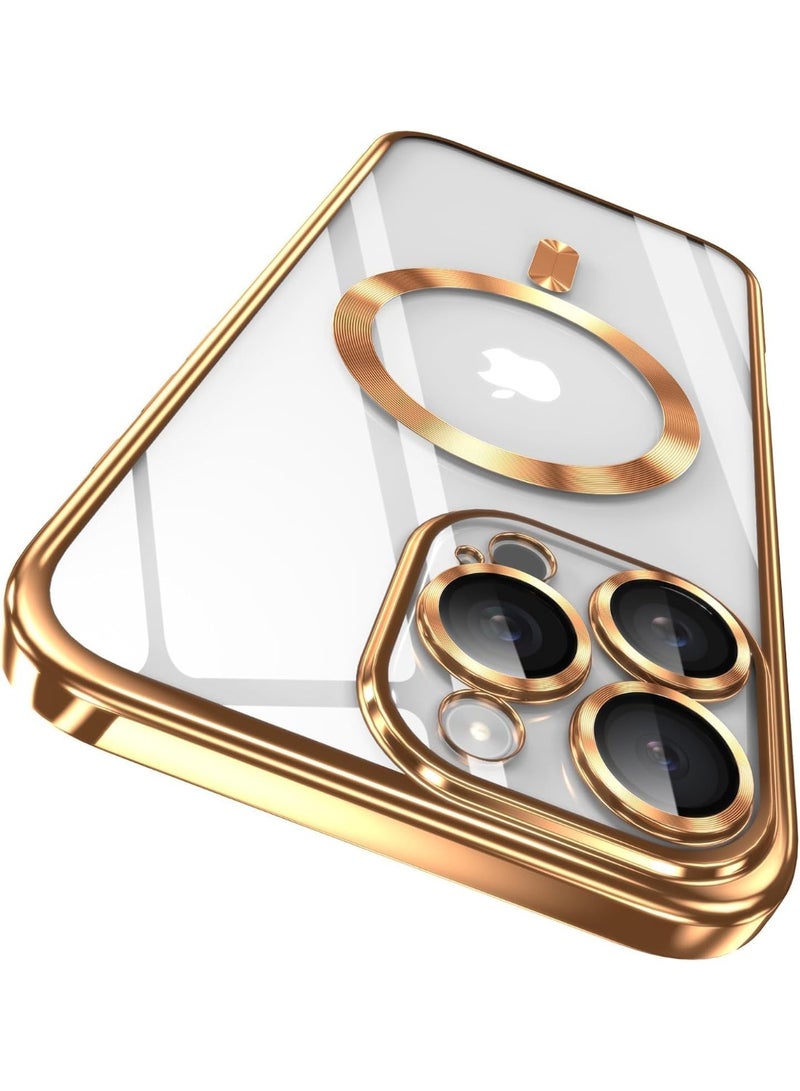 Magnetic Case for iPhone 16 Pro Max Case Clear Compatible with MagSafe Built-in Camera Lens Protector Soft Slim Shockproof Phone Case Cover for iPhone 16 Pro Max  - Image 1