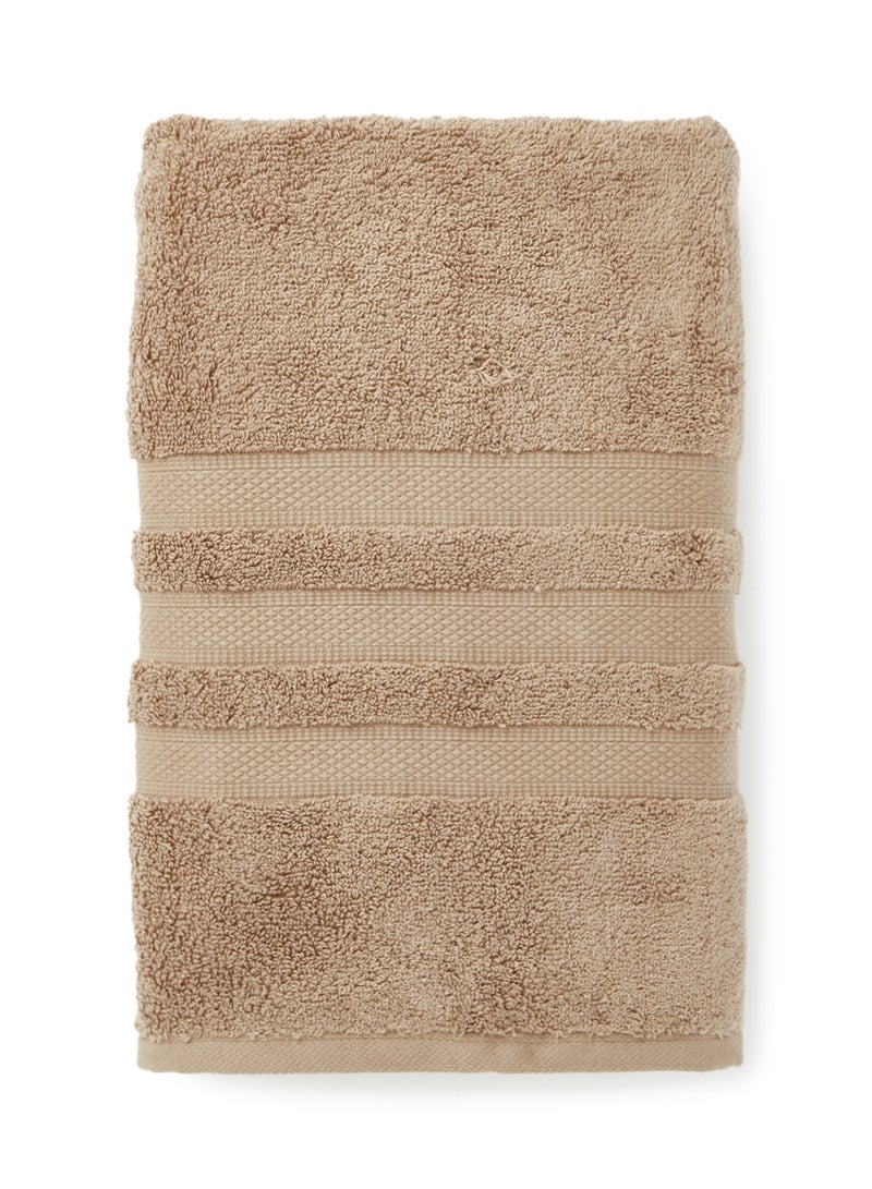 White Rose Zero Twist Quick Dry Bath Towel Camel Brown 70x140cm - Image 2