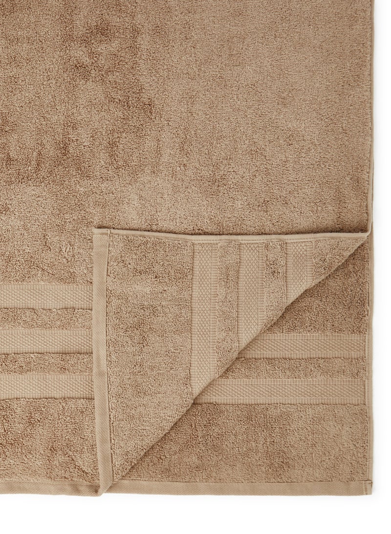 White Rose Zero Twist Quick Dry Bath Towel Camel Brown 70x140cm - Image 4