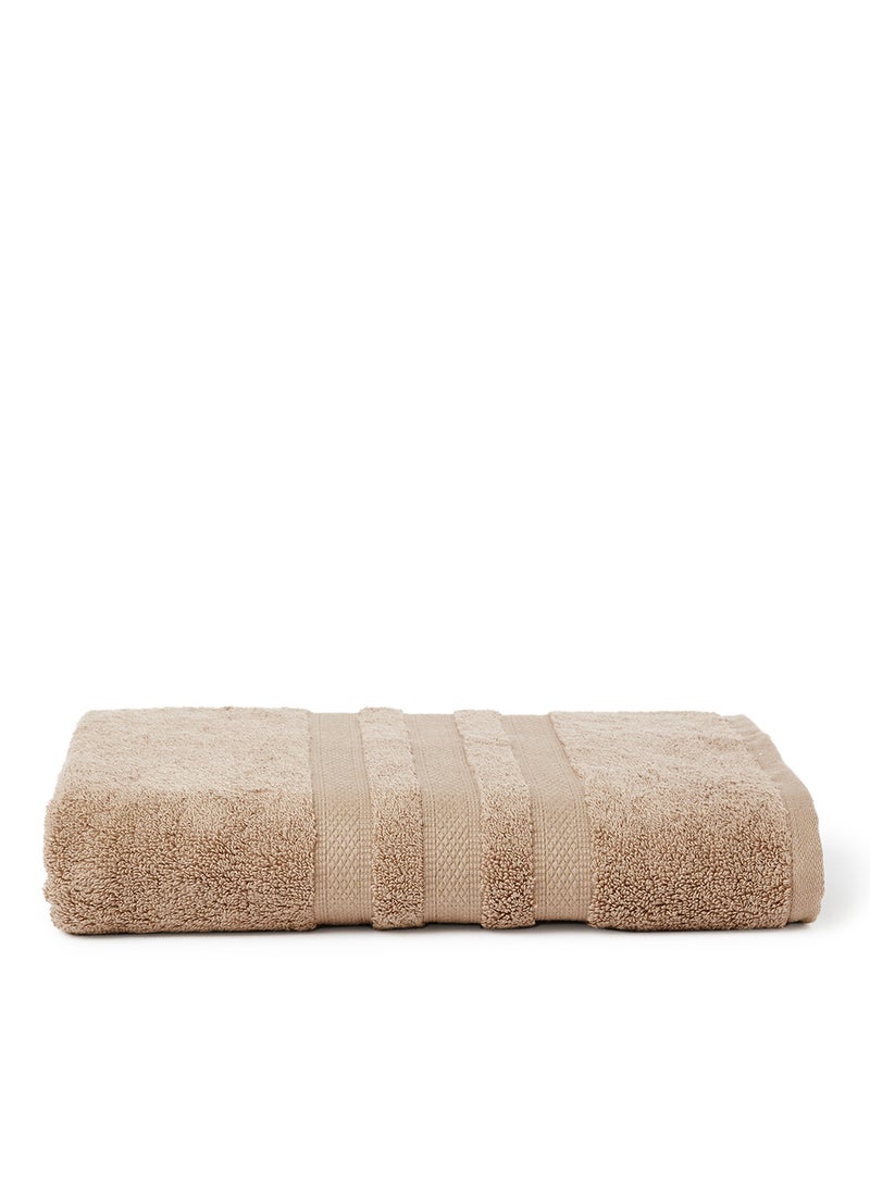 White Rose Zero Twist Quick Dry Bath Towel Camel Brown 70x140cm - Image 1