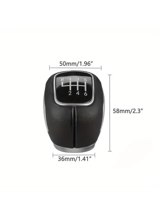 R Black 12mm 5 6 Speed PU Manual Gear Shift Knob For Chevrolet Cruze Mitsubishi - Image 2