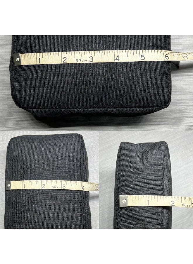 ERCRYSTO Universal Electronics/Accessories Soft Carrying Case Bag, Durable & Light-weight,Suitable for Out-going, Business, Travel and Cosmetics Kit (Small-Black) - Image 4