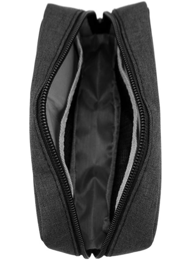 ERCRYSTO Universal Electronics/Accessories Soft Carrying Case Bag, Durable & Light-weight,Suitable for Out-going, Business, Travel and Cosmetics Kit (Small-Black) - Image 3