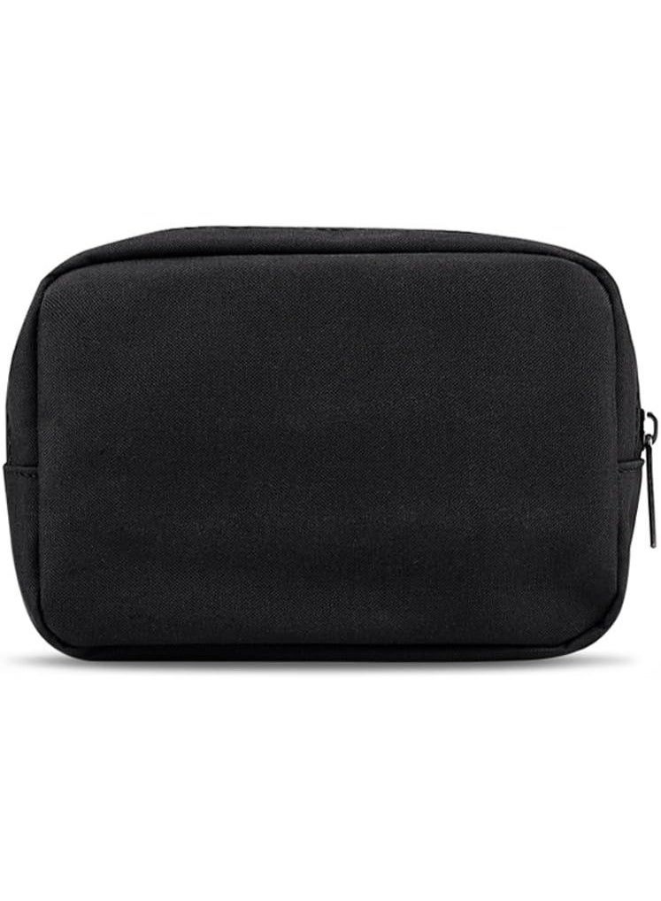 ERCRYSTO Universal Electronics/Accessories Soft Carrying Case Bag, Durable & Light-weight,Suitable for Out-going, Business, Travel and Cosmetics Kit (Small-Black) - Image 1