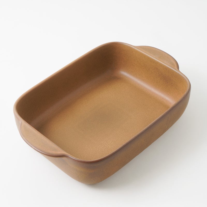 La Mesa stoneware oven to table rectangular dish set of 2pcs, brown - Image 4