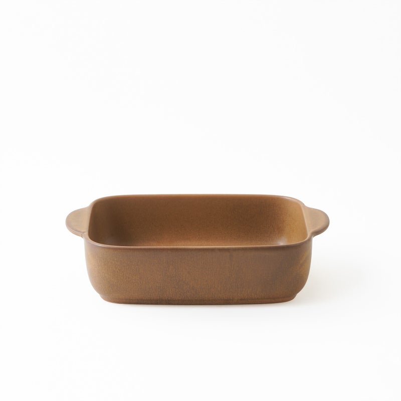 La Mesa stoneware oven to table rectangular dish set of 2pcs, brown - Image 3