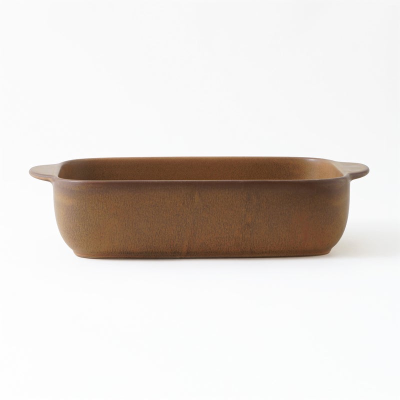 La Mesa stoneware oven to table rectangular dish set of 2pcs, brown - Image 2