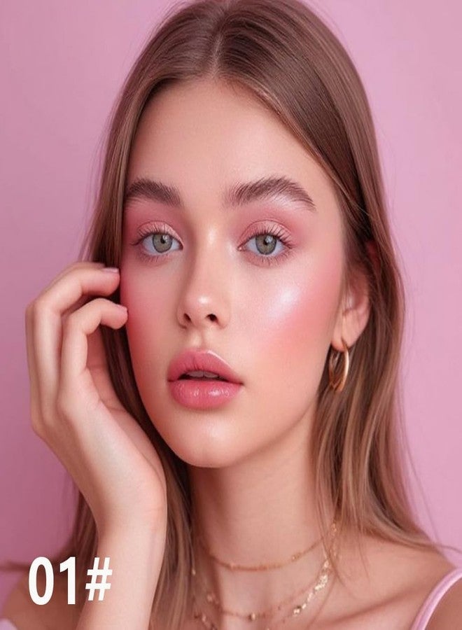 SUAKE Brighten Baked Blush Contour Palette, 2-in-1 Blush & Highlighter Hybrid - Pressed Powder-Butter Cream, Marbleized, Intensely Pigmented Natural Finish, Buildable Color (Blush-A01) - Image 2