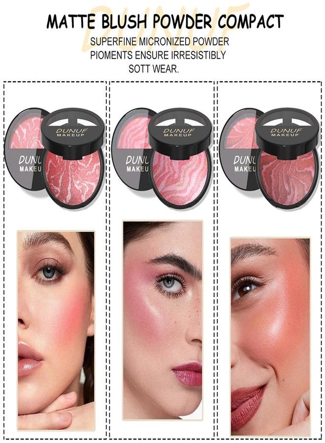 SUAKE Brighten Baked Blush Contour Palette, 2-in-1 Blush & Highlighter Hybrid - Pressed Powder-Butter Cream, Marbleized, Intensely Pigmented Natural Finish, Buildable Color (Blush-A01) - Image 5