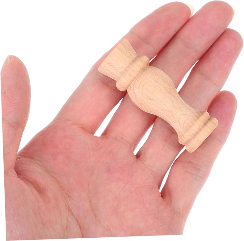 10 Unpainted Wood Spindles For Furniture Repair Durable Gourd Design Balusters - Image 4