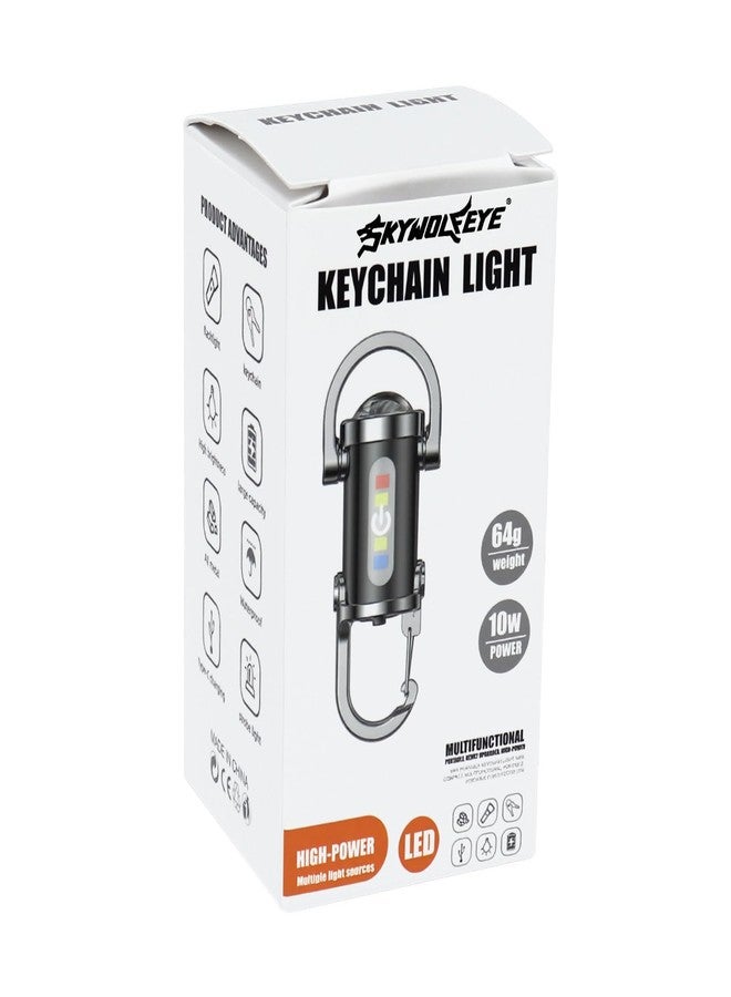 Skywolfeye 2 Pack Rechargeable Keychain Flashlights, EDC Mini Keychain Flashlight 6 Light Modes Waterproof, Compact Pocket COB Light for Night Working, Running, Walking, Camping, Fishing, Hiking - Image 5