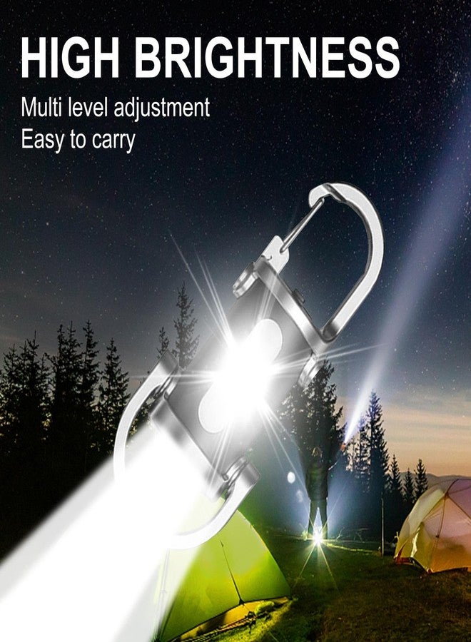 Skywolfeye 2 Pack Rechargeable Keychain Flashlights, EDC Mini Keychain Flashlight 6 Light Modes Waterproof, Compact Pocket COB Light for Night Working, Running, Walking, Camping, Fishing, Hiking - Image 3