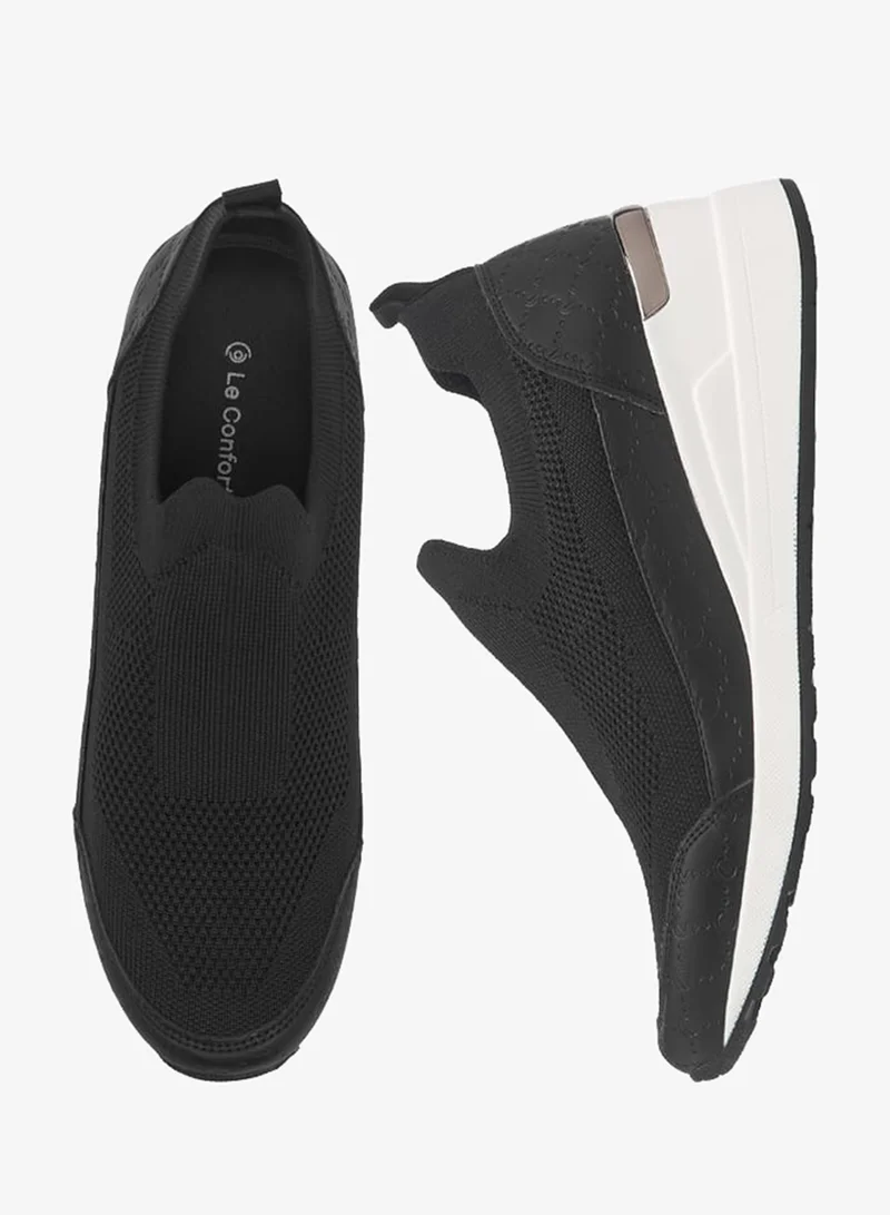 Le Confort Women's Pull Tab Detail Flyknit Wedge Heeled Slip-On Shoes