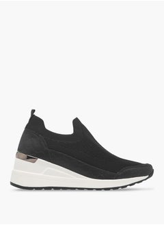 Le Confort Women's Pull Tab Detail Flyknit Wedge Heeled Slip-On Shoes  - Image 3