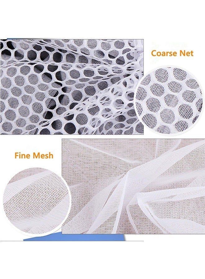 4-Piece Large Capacity Mesh Laundry Bags, Machine Washable Drawstring Design Travel Mesh Laundry Wash Bags for Blouse Hosiery Stocking Underwear (CoarseFine Mesh) - Image 3