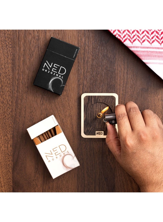 Ned Golden Offer Oud Collection | Elegant Moroccan Oud pack (25 sticks) + Premium Vietnamese Oud pack (25 sticks) with a modern wooden base - Image 5