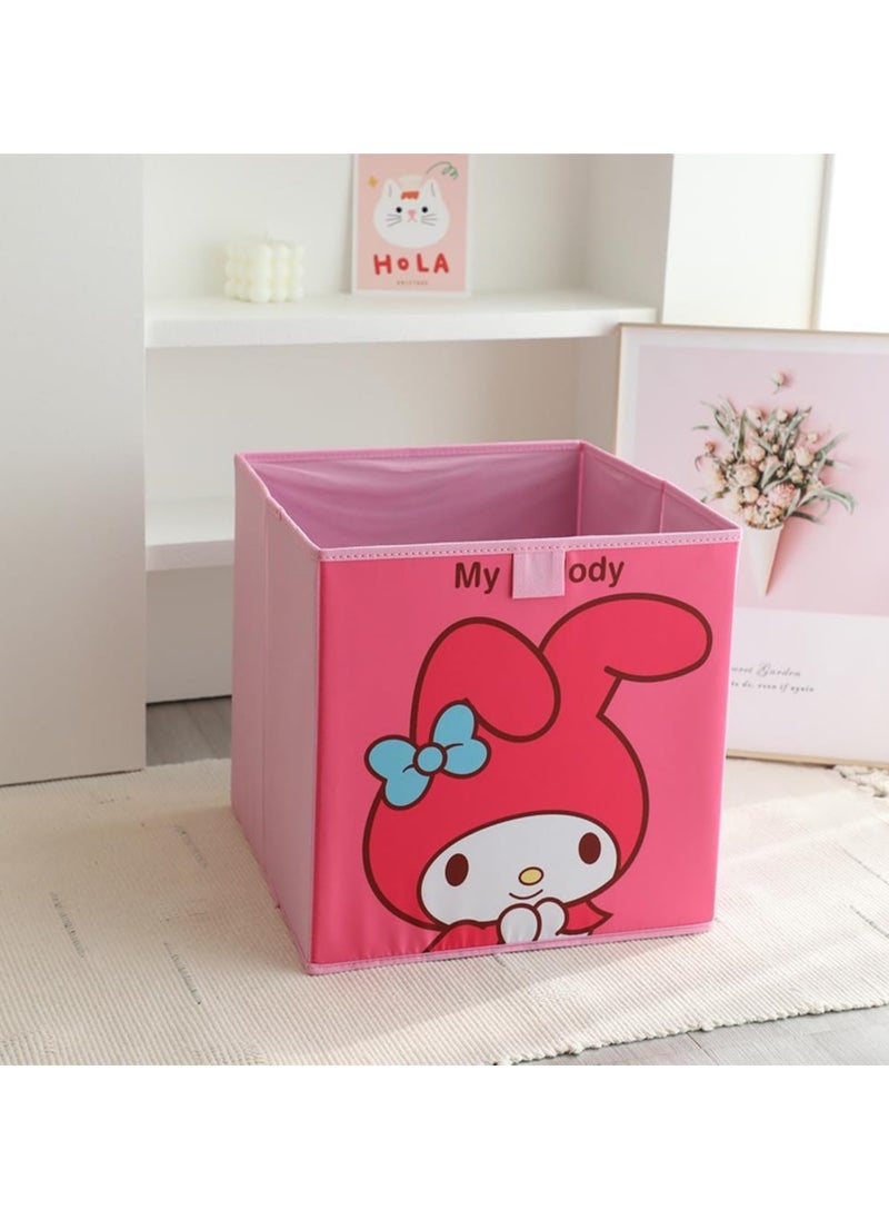 General 13 ‘x13’ Cute Large Capacity Collapsible Storage Box, 36L Kawaii Cartoon Collapsible Basket Organiser Box for Closet, Shelf, Office, Bedroom and Toy Storage  - Image 3