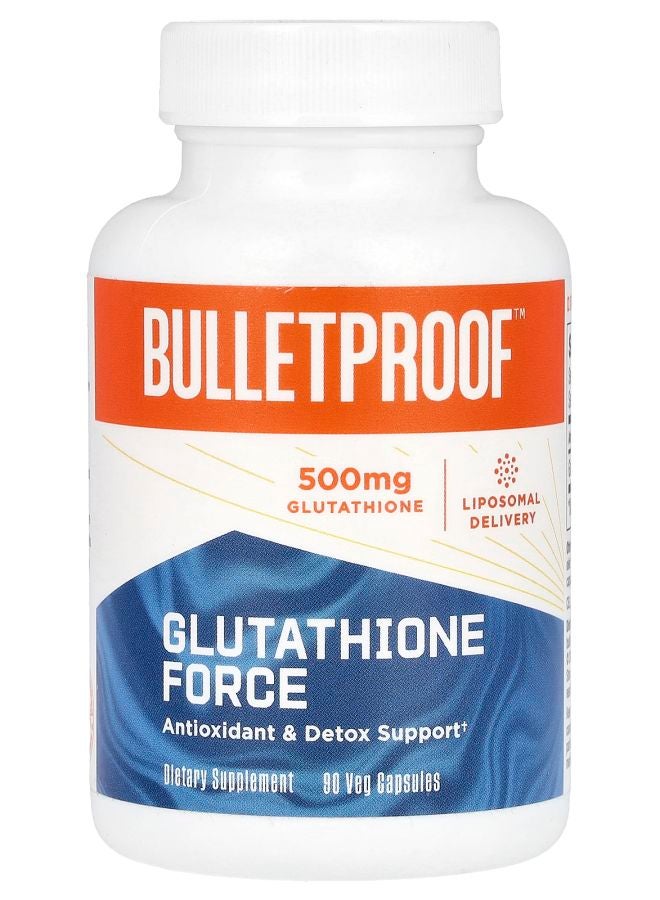 Bulletproof Glutathione Force 500 mg 90 Veg Capsules (155 mg Per Capsule)