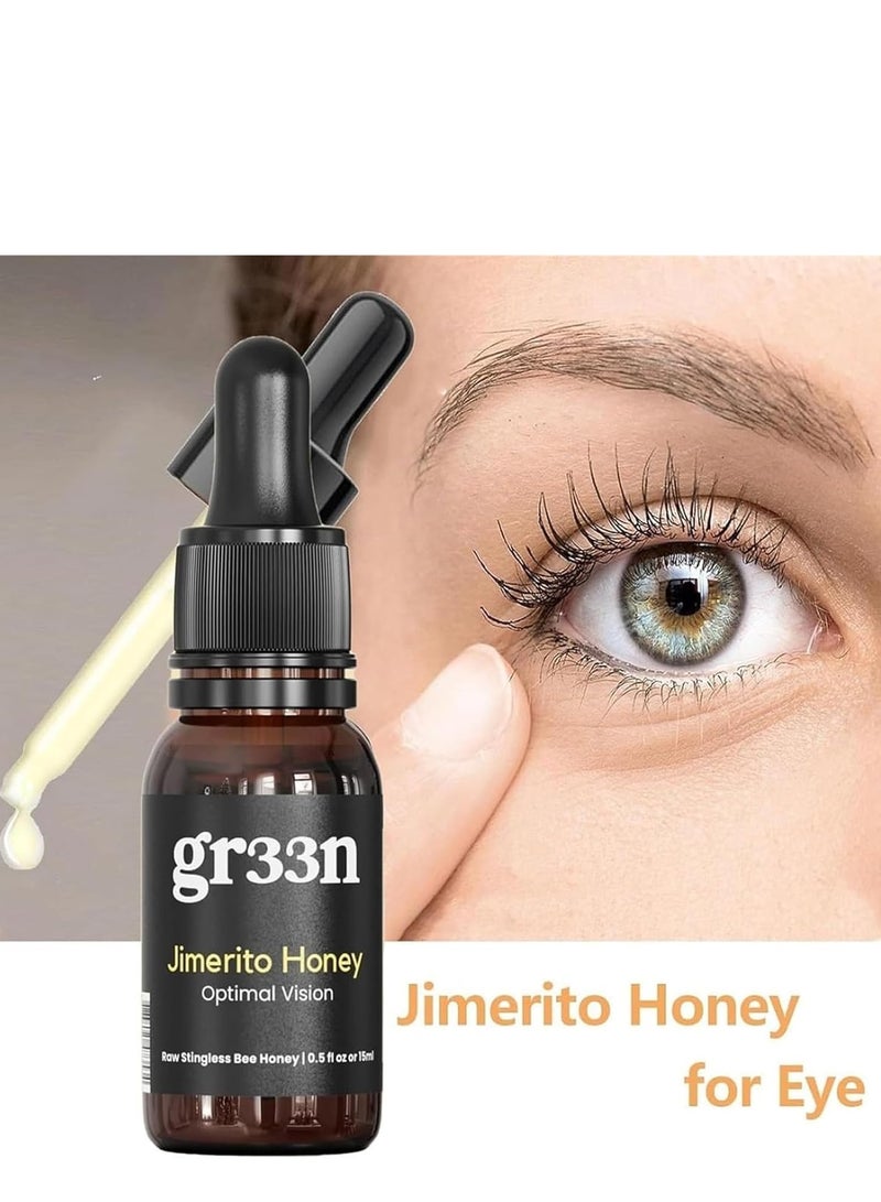 جرين Gr33n Jimerito Honey للعين ، Gr33n Jimerito Honey Eye قطرات ، قطرات عين عسل النحل اللسع ، تخفيف إجهاد العين وجفافها 15 مل - Image 2