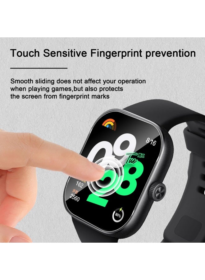(4 Pack) Screen Protector for Redmi Watch 4 Transparent Screen Protective Film Anti-Bubble Tempered Glass Screen for Redmi Watch 4 - Image 3