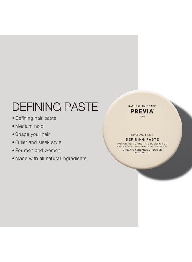 PREVIA Defining Hair Paste Matte Hair Gel Medium Hold Gel 3.38 Oz - Image 3