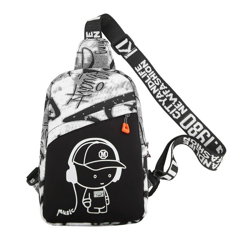 Astronaut Men'S Chest Bag Digital Wide Shoulder Strap Light Luxury Crossbody Bag Outdoor Sports Small Shoulder Bag - Image 1