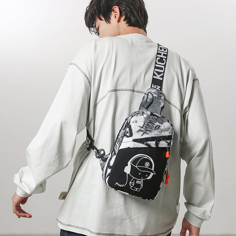 Astronaut Men'S Chest Bag Digital Wide Shoulder Strap Light Luxury Crossbody Bag Outdoor Sports Small Shoulder Bag - Image 3