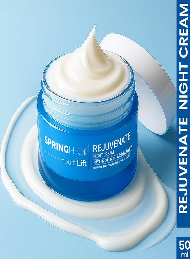 Spring H2O Rejuvenate Night Cream + Brightone Day Cream (SPF 15 PA++) Combo | 24-Hour Hydration, Nourishment & Skin Radiance | For All Skin Types - 2 x 50ml - Image 2