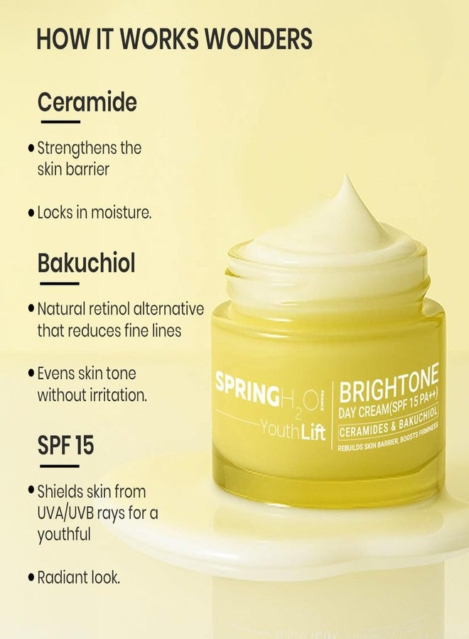 Spring H2O Rejuvenate Night Cream + Brightone Day Cream (SPF 15 PA++) Combo | 24-Hour Hydration, Nourishment & Skin Radiance | For All Skin Types - 2 x 50ml - Image 5