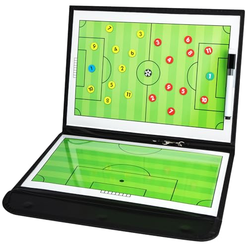 Keweis Soccer Coaching Board Soccer Coaches Clipboard Tactical Magnetic Board Kit with Dry Erase, Marker Pen and Zipper Bag (Football Board) (Soccer Coaching Board) - Image 1