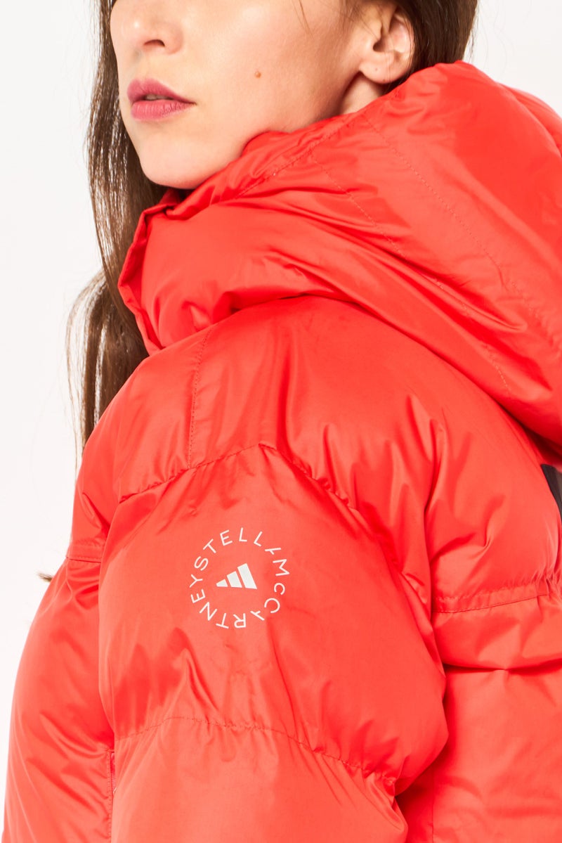 Adidas جاكيت تدريب طويل الأكمام للنساء من أديداس × ستيلا مكارتني، أحمر - Image 3