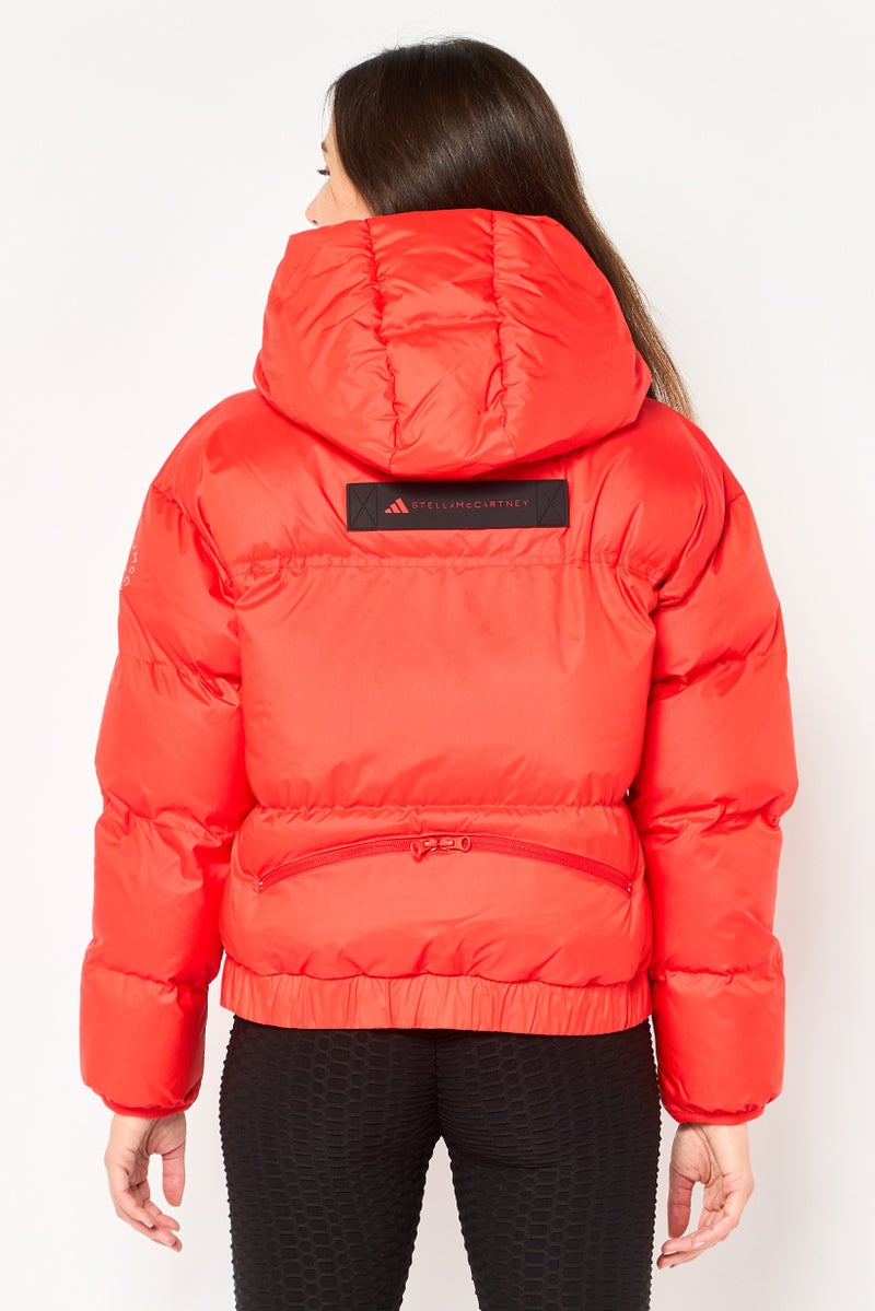 Adidas جاكيت تدريب طويل الأكمام للنساء من أديداس × ستيلا مكارتني، أحمر - Image 4