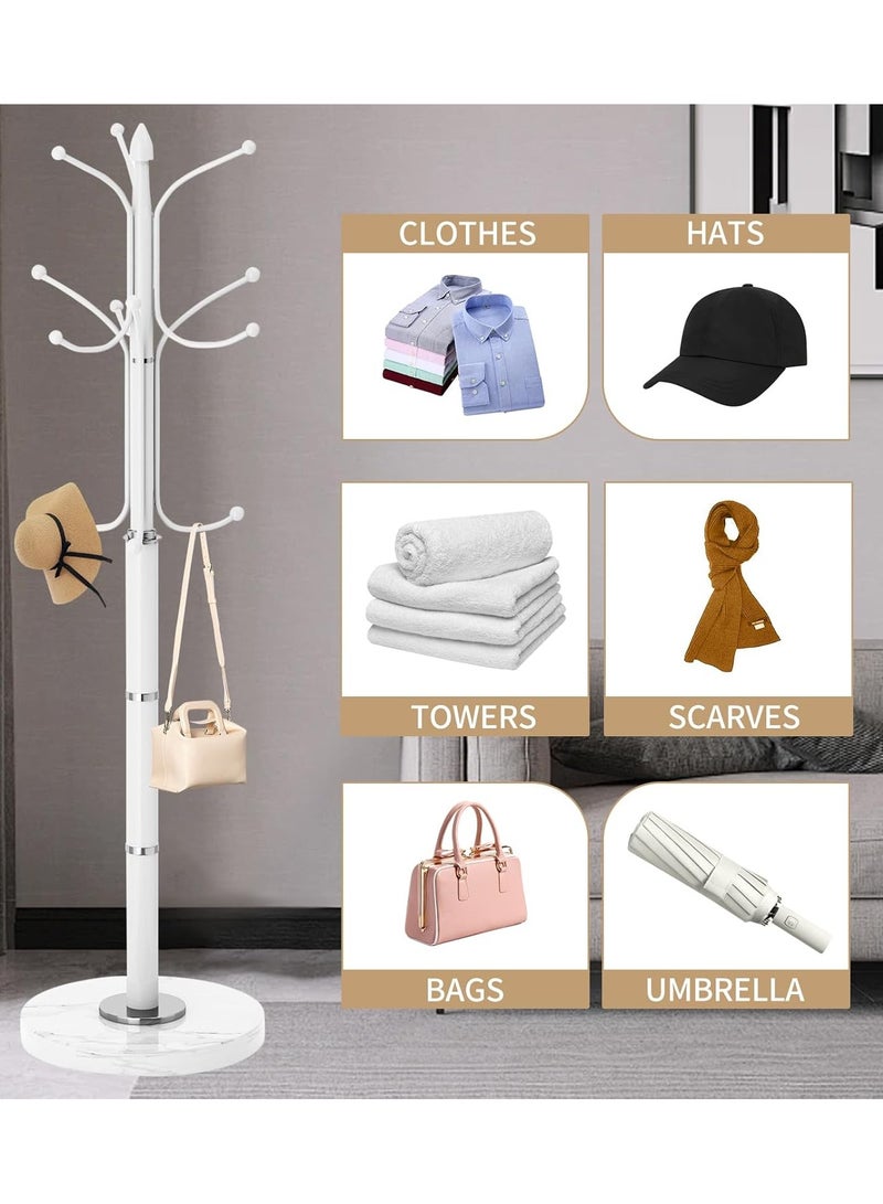 DubaiGallery Coat Stands Coat Racks Metal Coat Rack Coat Stand Metal Hat Coat Stand Heavy Bedroom Hallway Free Standing Clothes Hat Rack Hangers Free-Standing Hanger Rack - Image 4