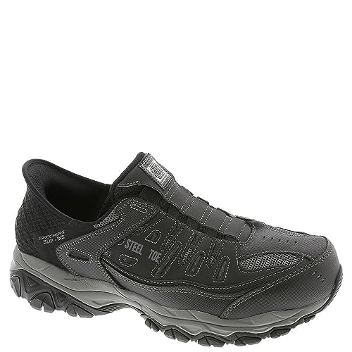 SKECHERS حذاء سكيشرز للرجال بتصميم سهل الارتداء كانكتون-فيسون ST الصناعي، أسود، 11.5 - Image 2