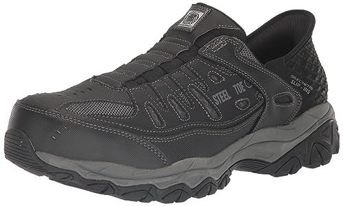 SKECHERS حذاء سكيشرز للرجال بتصميم سهل الارتداء كانكتون-فيسون ST الصناعي، أسود، 11.5 - Image 1