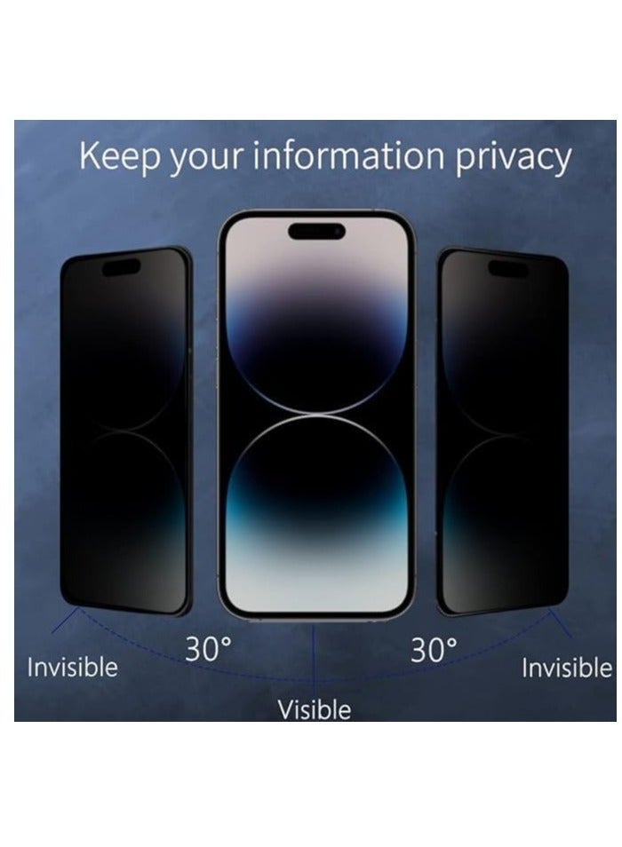 ELTRAZONE iPhone15 Pro Max compatible Privacy Screen Protector Anti-Spy Tempered Glass Film 9H Hardness Scratch Resistant Bubble Free Anti Spy Tempered Glass Screen Protector for iPhone15 Pro Max Privacy - Image 4