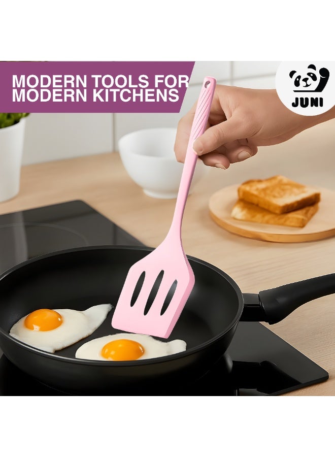 JUNI 21-Piece Silicone Kitchen Utensils Set with Holder – Heat-Resistant Food-Grade Cooking Tools, BPA-Free Non-Stick Cookware Safe Utensil Set for Home Kitchen - Image 4