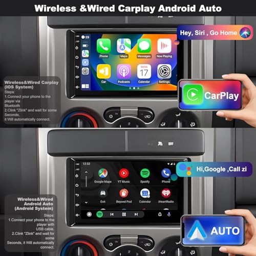 iCarSEPTON 5GWiFi6 Upgrade Radio for Chevrolet Chevy Silverado 1500 2003-2006, Tahoe GMC Sierra 1500 2003-2006, Yukon 2004-2006, Colorado Avalanche Savana Stereo Touchscreen 7" CarPlay Android Auto GPS Camera FM - Image 3