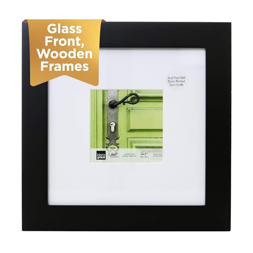 Kiera Grace kieragrace KG Langford Frame - Black, 8" x 8" Matted For 4" x 4" - Image 1