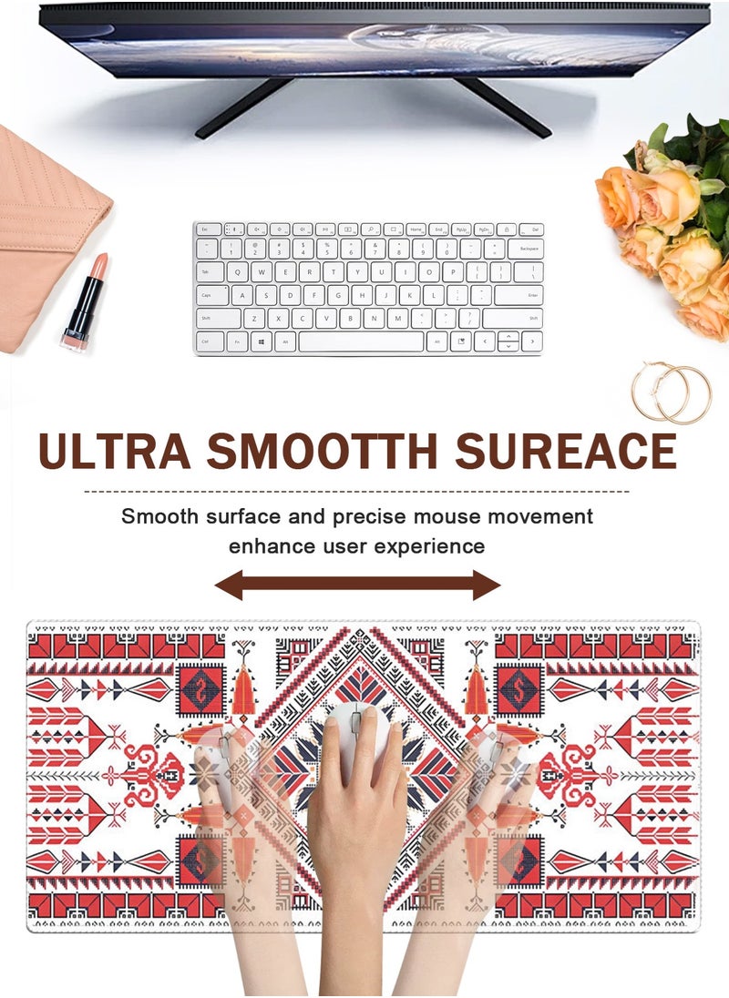 HomarKet Pattern Extended Mouse Pad , 80 x 30 cm, Anti-Slip Rubber Base, Stitched edges, Suitable for Gaming, Desktop, Office use  - Image 3