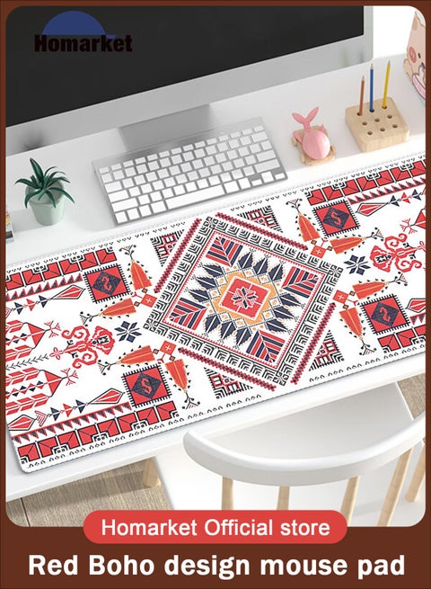 لوحة فأرة ممتدة للنمط، 80 × 30 سم، قاعدة مطاطية مضادة للانزلاق، حواف مثقوبة، مناسبة للألعاب، سطح المكتب، استخدام المكتب