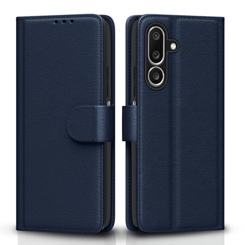 Pikkme Flip Cover for Samsung Galaxy M36 5G Leather Finish | Inside TPU with Card Pockets | Wallet Stand and Shock Proof | Complete Protection Flip Case(Blue) - Image 1