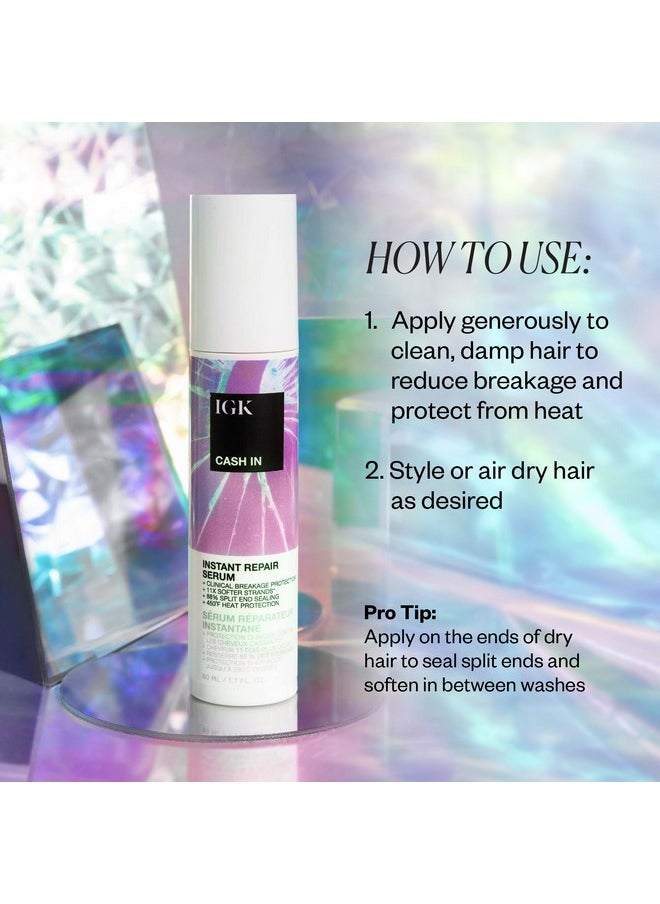 iGK Cash In Instant Repair Serum Breakage Protection + Seal Split Ends + Heat Protection Vegan + Cruelty Free 1.7 Oz  - Image 3