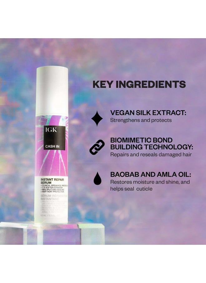 iGK Cash In Instant Repair Serum Breakage Protection + Seal Split Ends + Heat Protection Vegan + Cruelty Free 1.7 Oz  - Image 2