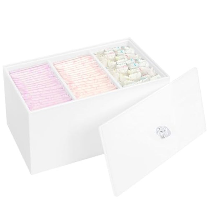 baihuoTampon Box for Bathroom, Tampons and Pads Storage Holder, Women Period Organizer Container - Image 1