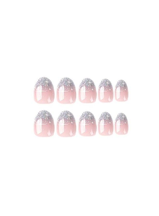 Starry Sky Short Fake Nails 24Pcs - Image 2