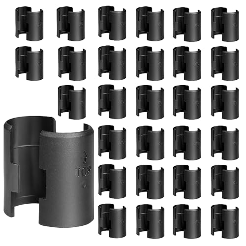 Rindion 60PCS Wire Shelf Clips, Wire Rack Lock Clip for 1" Post, 30 Pairs of Plastic Shelf Clips for Metal Shelving Sleeves System Replacements, for All Kinds of Shelving, Split Sleeve Lock Metal Shelf - Image 1