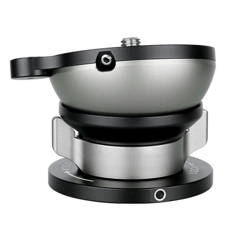 Leofoto LB-75 75mm Leveling Base for Tripod w Butterfly Lock Collar 55lb Max Load +/-15° Tilt  - Image 2