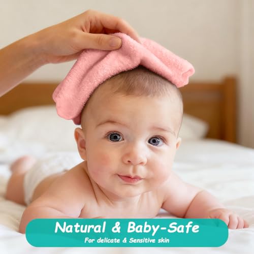 HOMEXCEL Baby Washcloths 12 PackMicrofiber Coral Fleece Baby Bath Face Towel 7 x 9 Inch Extra Absorbent Soft Burp Cloth and Wash Cloths for NewbornInfants and ToddlersGentle On Sensitive SkinPink - Image 3